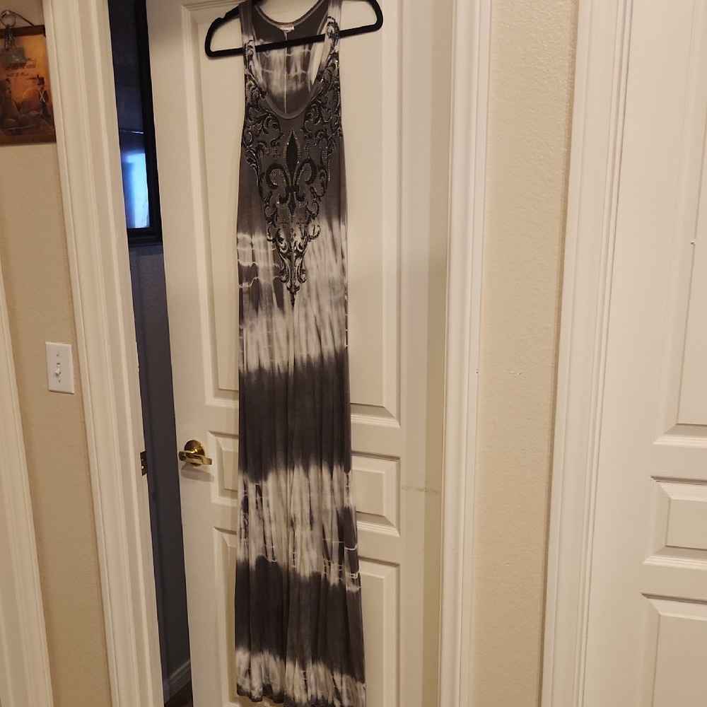 Elegant Gray Maxi Dress